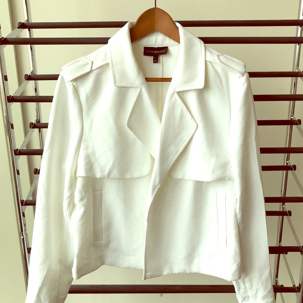 Lane Bryant white blazer
